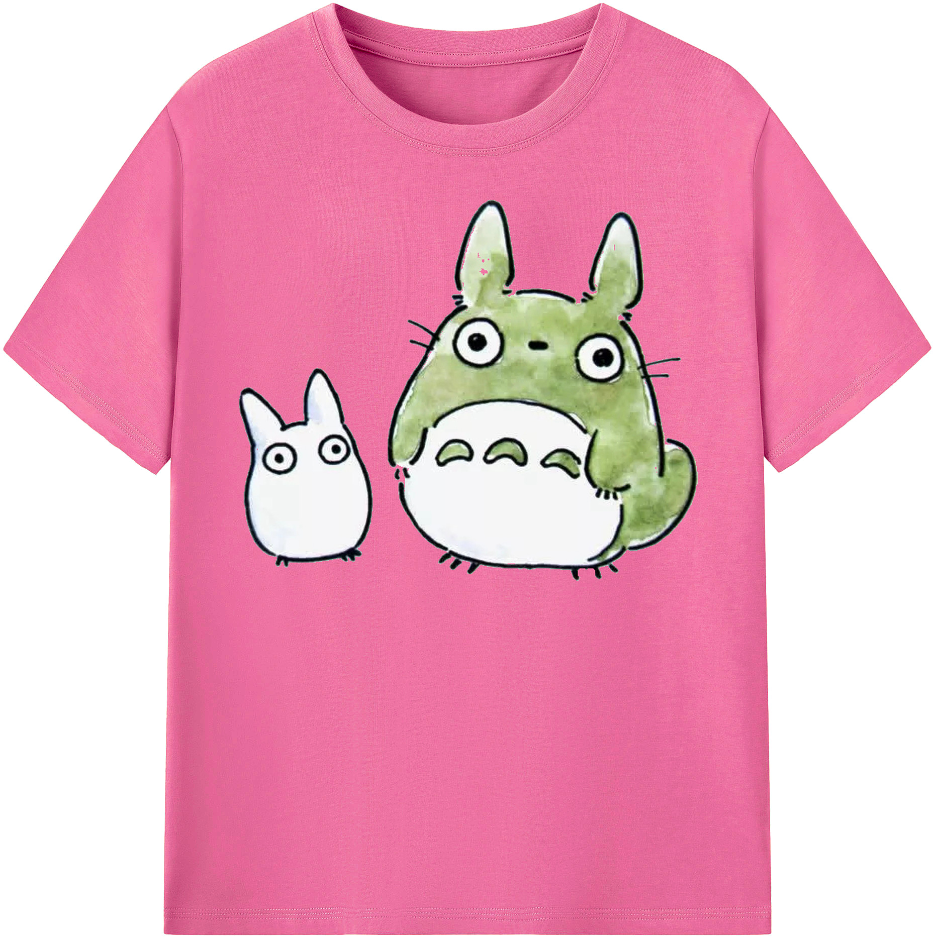 （画像用） となりのトトロ 草壁メイ 草壁サツキ My Neighbor Totoro Satsuki Kusakabe Mei Kusakabe レディースカジュアルプリントTシャツ（綿100％）